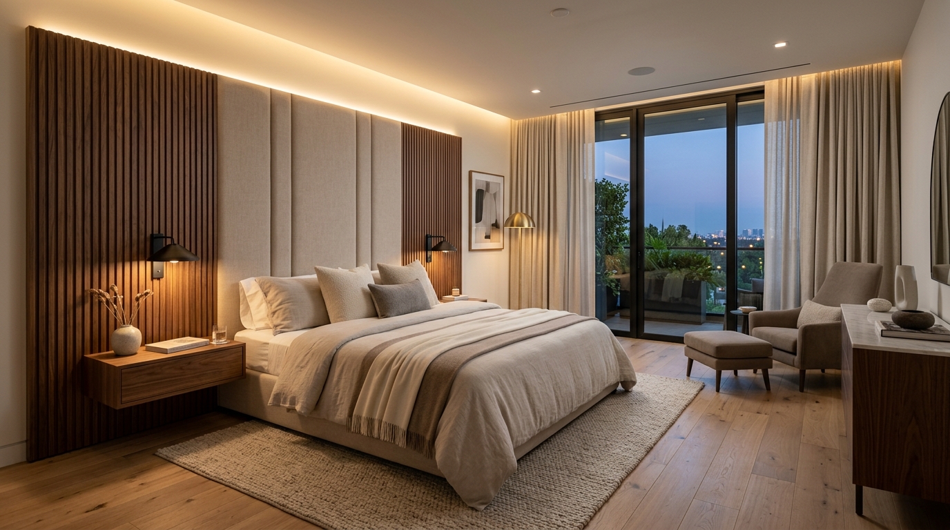 Luxury Bedroom Suite Interior Design by The Luxe Studio · Pan-India